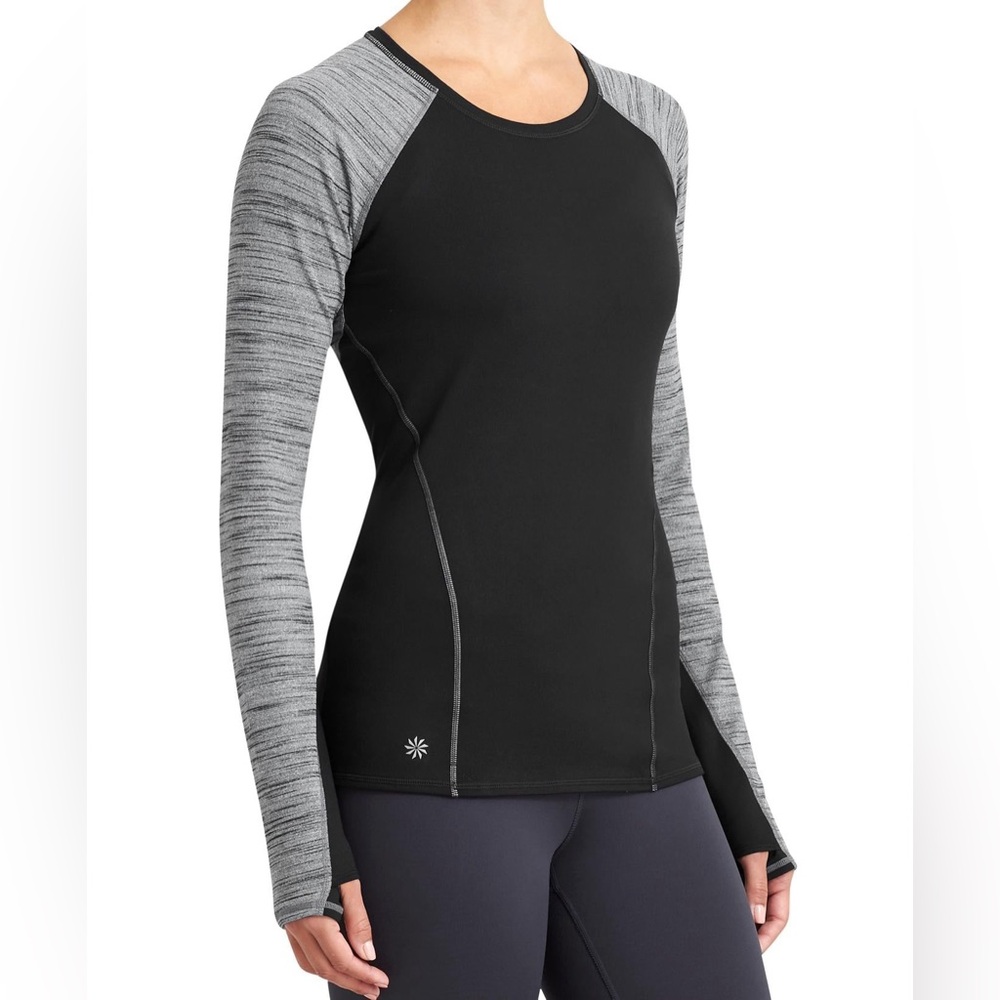 Athleta Running Wild Crew 2.0 Long Sleeve Athletic Activewear Shirt Small